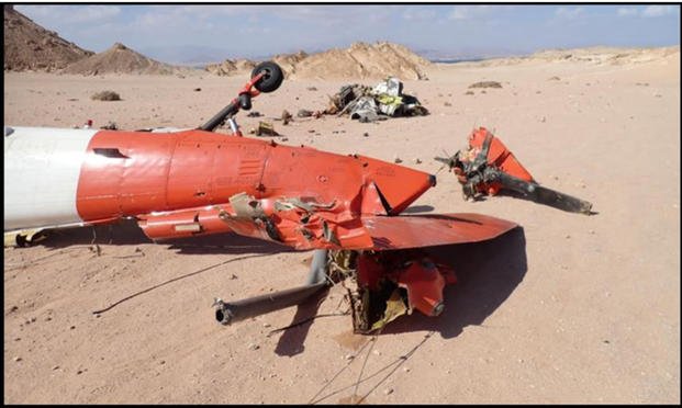 Fuselage shown after Black Hawk crashes on Egypt's Sinai Peninsula.