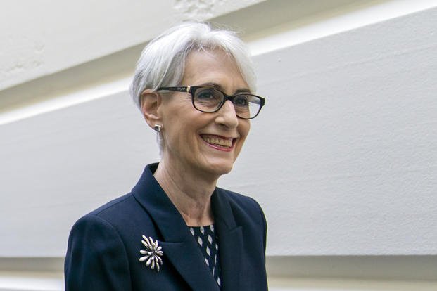 Wendy Sherman arrives to meet with Speaker of the House Nancy Pelosi
