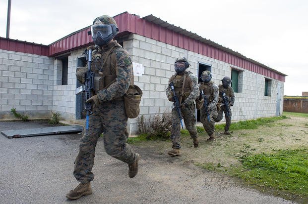 Marines assigned to Fleet Anti-terrorism Security Company (FAST) Europe.