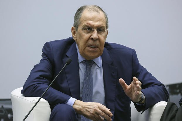 Russian Foreign Minister Sergey Lavrov speaks