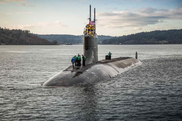 The Seawolf-class fast-attack submarine USS Connecticut