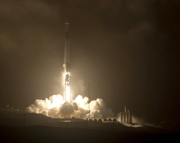 The SpaceX Falcon 9 rocket launches with the Double Asteroid Redirection Test