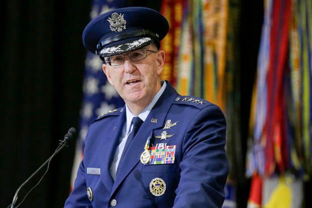 Air Force Gen. John Hyten, outgoing commander of US Strategic Command