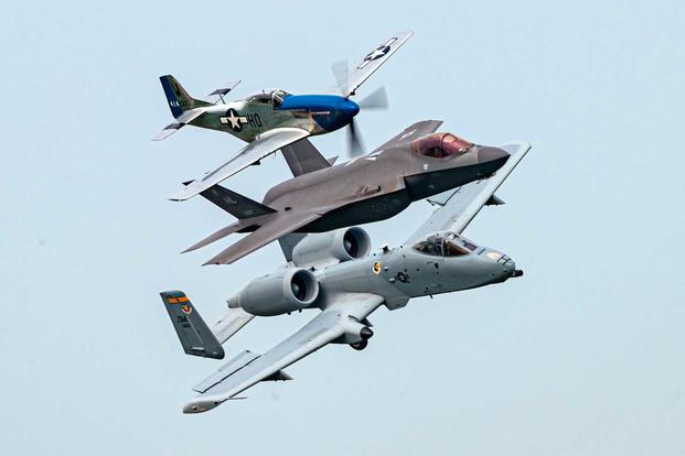 F-35 and A-10 at Michigan Air Show 