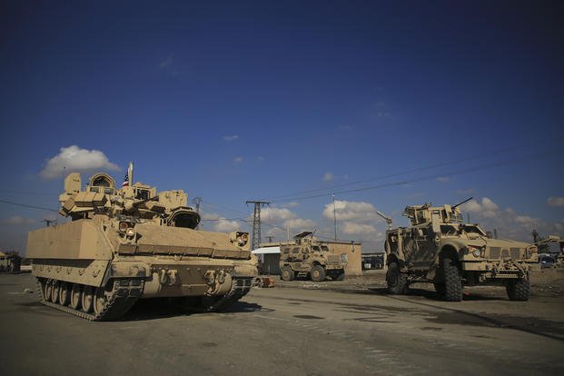American soldiers deploy in Hassakeh, Syria