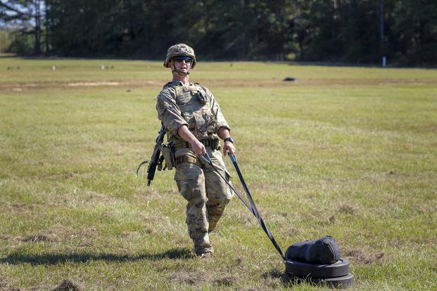 The All American Stress Shoot event at Fort Bragg is designed to measure the physical fitness and shooting capabilities of a paratrooper in a stressful environment. 