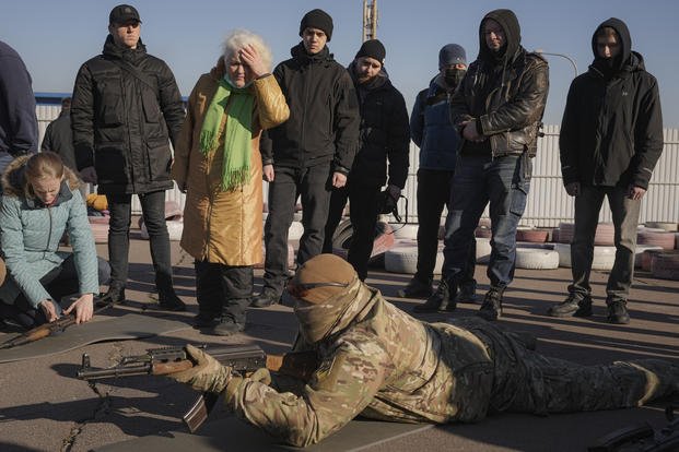 Ukraine basic combat training for civilians