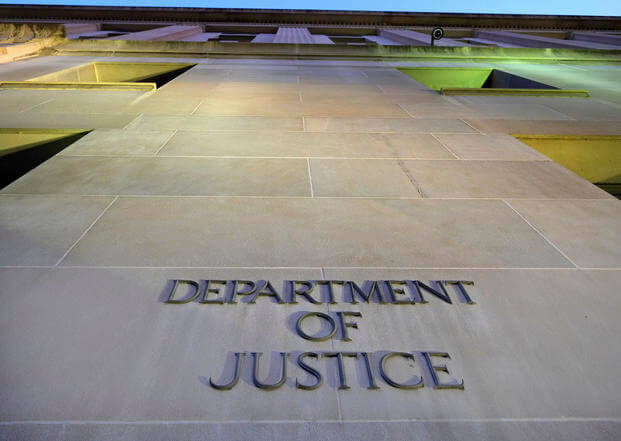 Department of Justice headquarters building in Washington.