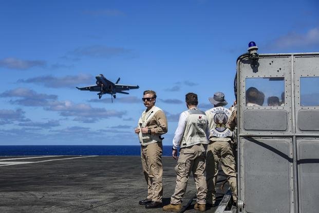 U.S. Navy conducts aviation exercise on USS Abraham Lincoln