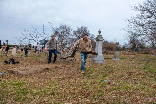 ‘They Deserve the Respect:’ Soldiers Help to Clean Historic Black Cemeteries