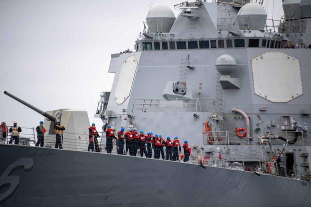 ODIN appears installed aboard the guided-missile destroyer USS Stockdale.