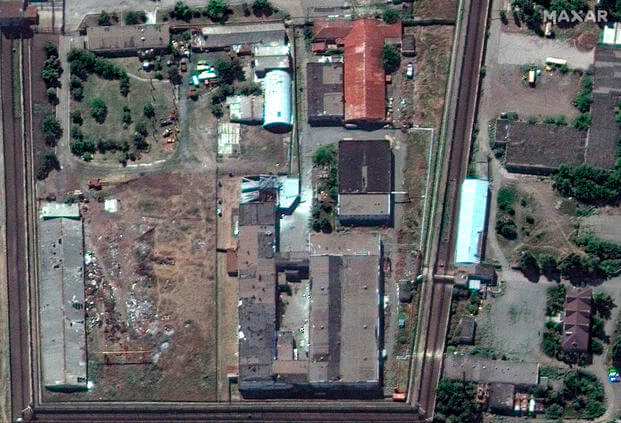 Olenivka detention center, in Eastern Donetsk province