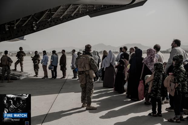 U.S. troops escort Afghans escaping Kabul