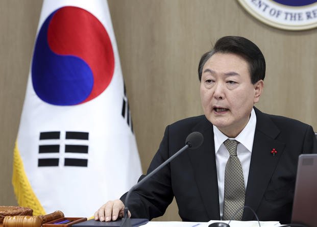 South Korean President Yoon Suk Yeol speaks