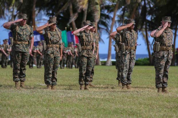Marine Corps Base Camp Blaz Reactivation and Naming Ceremony in Guam.