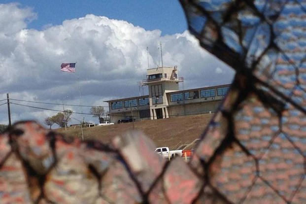 The war court headquarters at Camp Justice, at Guantánamo Bay, Cuba