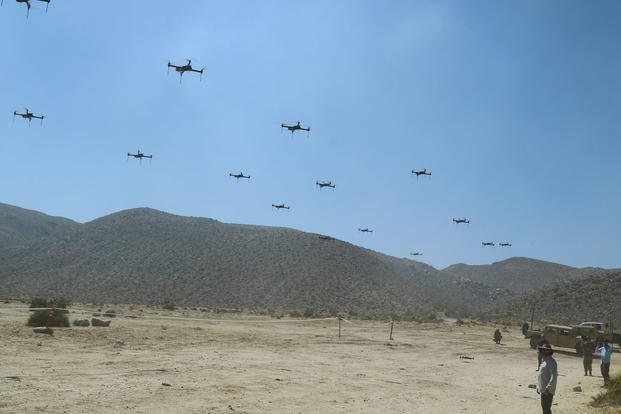 swarm of 40 drones National Training Center