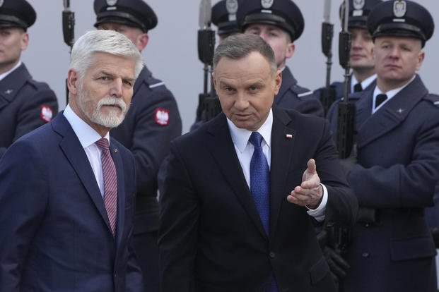 Poland's President Duda and Czech Republic's President Pavel.