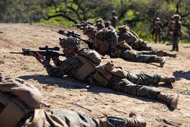 Fire and maneuver range at Marine Corps Base Camp Pendleton.