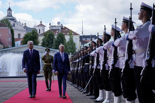 Presidential Palace ceremony prior the NATO summit in Vilnius, Lithuania