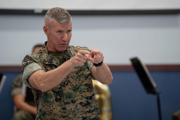 Gen. Eric Smith, the Assistant Commandant of the Marine Corps, delivers remarks