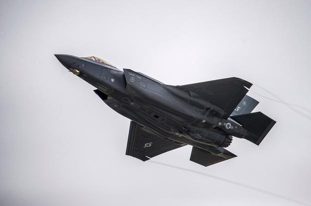 U.S. Air Force F-35 Lightning II performs during the 2017 Joint Base San Antonio Air Show and Open House Nov. 4, 2017 at JBSA-Lackland Kelly Field at Port San Antonio. 