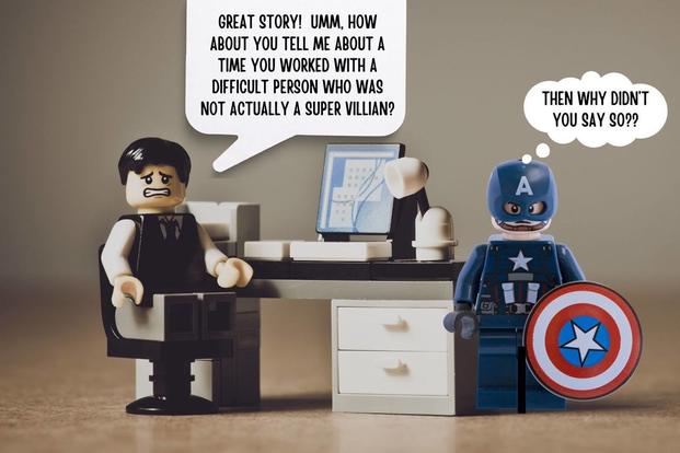 lego office worker and lego captain America