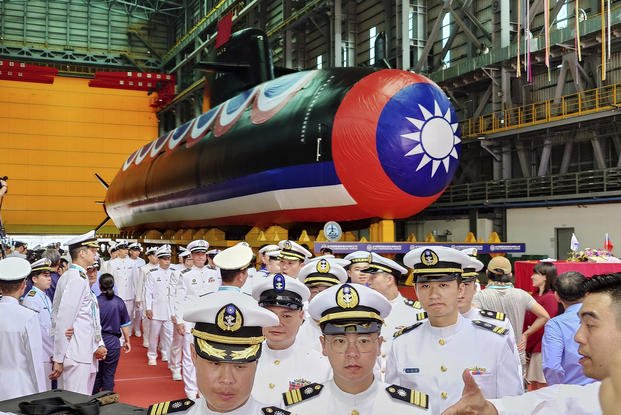 Taiwan Launches the Island's First Domestically Made Submarine for Testing