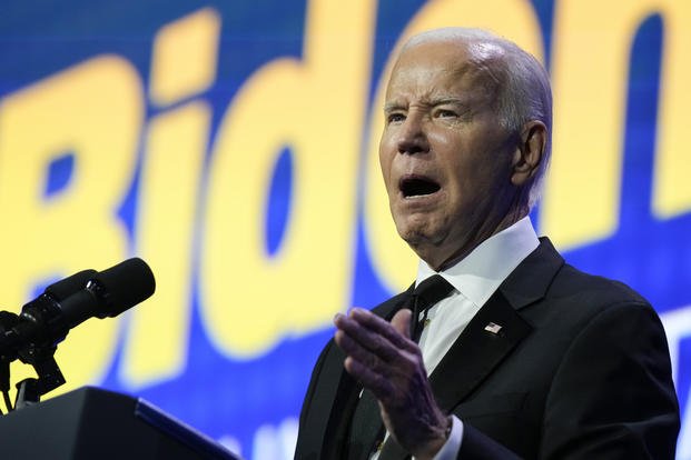 President Joe Biden speaks at the 2023 Human Rights Campaign National Dinner