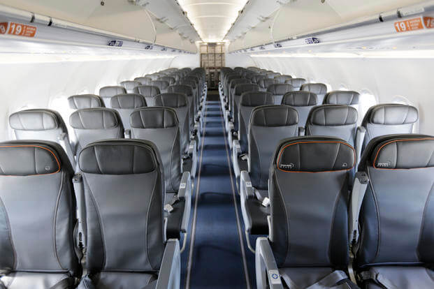 Interior of a commercial airliner 
