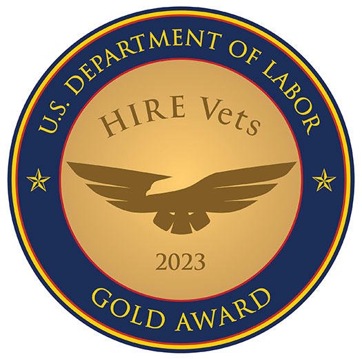 U.S. Department of Labor HIRE Vets 2023 Gold Award