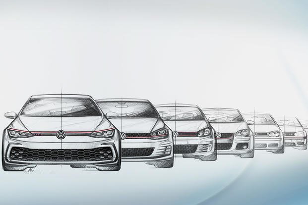 Volkswagen Golf GTI faces through the years.