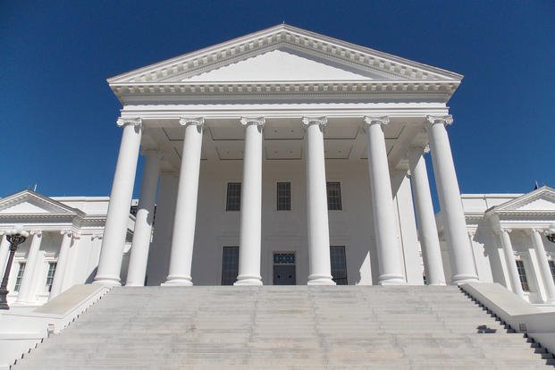 The Virginia State House building in Richmond