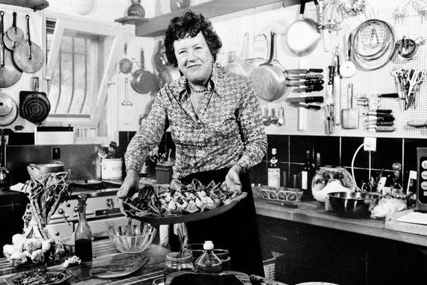 Most people know Julia Child, here showing off a salade nicoise on Aug. 21, 1978, for her culinary skills, but she also served in the Office of Strategic Services during World War II. 