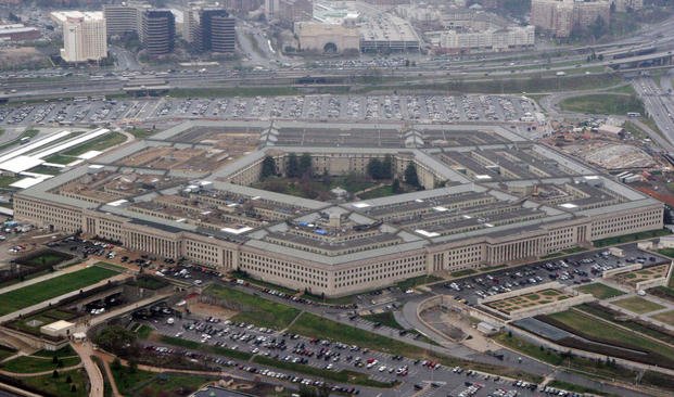 the Pentagon is seen in this aerial view in Washington