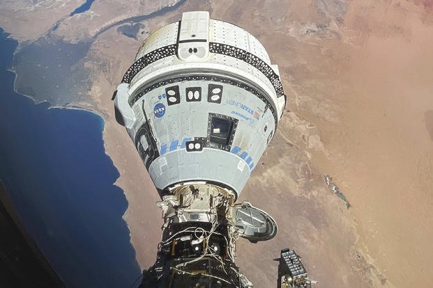  Starliner spacecraft docked to the Harmony module of the International Space Station