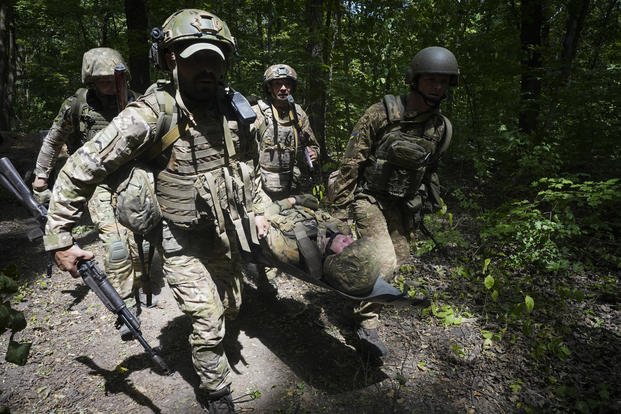 Ukrainian soldiers from the 3rd Spartan Task Force Brigade 