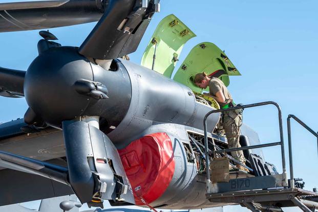 CV-22 Osprey engine inspected