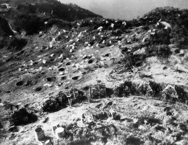 Parachutes of the 503rd Parachute Infantry Regiment at Corregidor, Philippines