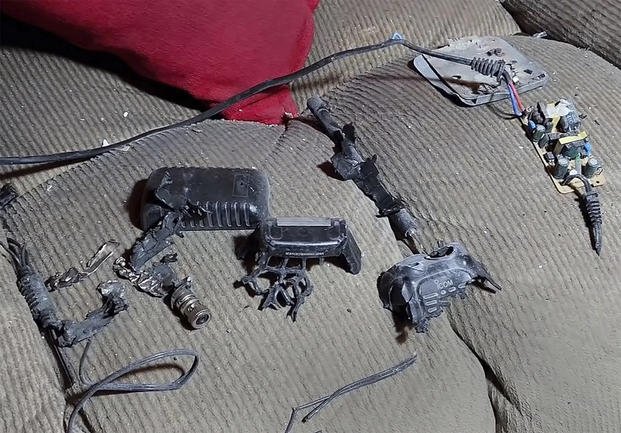 Walkie-talkie that was exploded inside a house, in Baalbek, east Lebanon