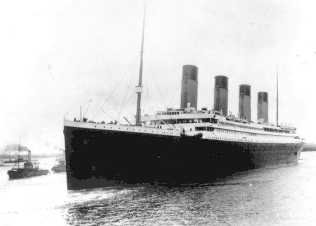 The Titanic leaves Southampton, England