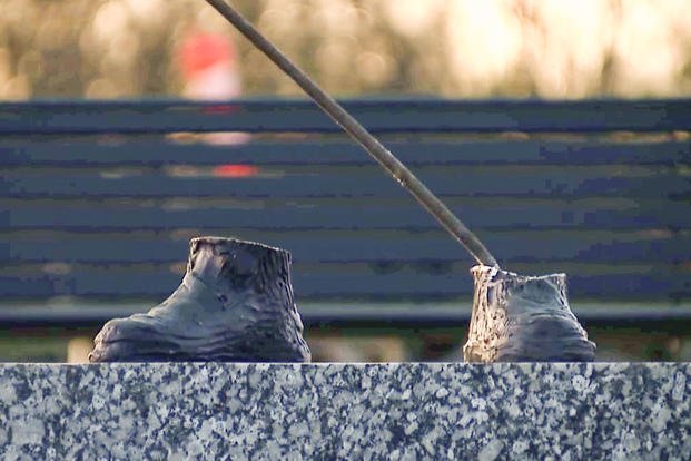 Remnants of Tuskegee airman statue after it was stolen from park in Detroit