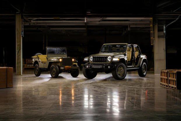 With the Jeep Wrangler 4xe Willys ’41 Special Edition, you can get all the trimmings of 2025 with visual cues to 1941. (Stellantis)