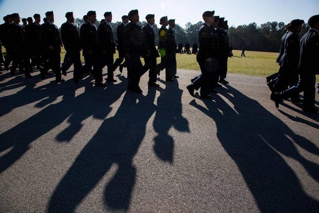 Graduation at Fort Jackson in Columbia, South Carolina, is held on March 12, 2020. 