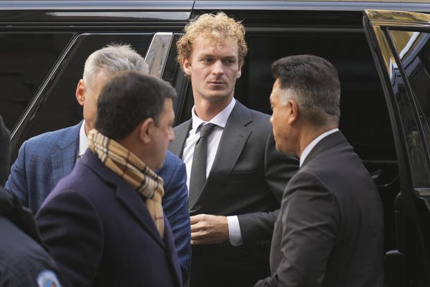 Daniel Penny arrives at the courthouse in New York