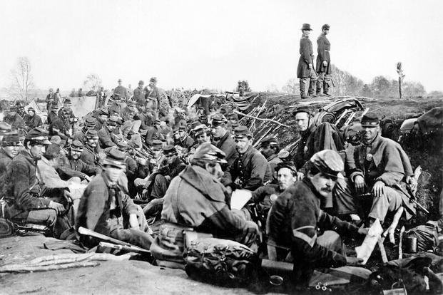 nion soldiers entrenched along the west bank of the Rappahannock River at Fredericksburg in the Battle of Chancellorsville in May 1863.