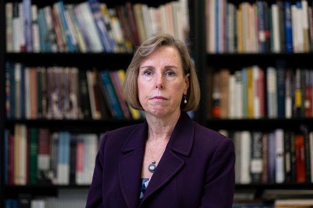 Mary Wearn, president of Georgia Humanities, poses for a portrait in their office in Atlanta
