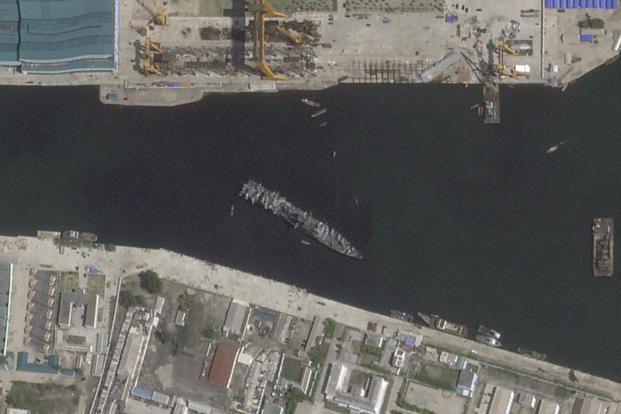 refloated North Korean destroyer after it suffered a failed launch