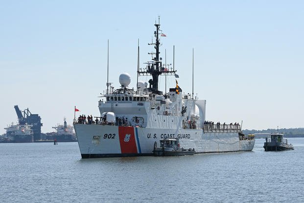 U.S. Coast Guard Cutter Tampa returns to its homeport