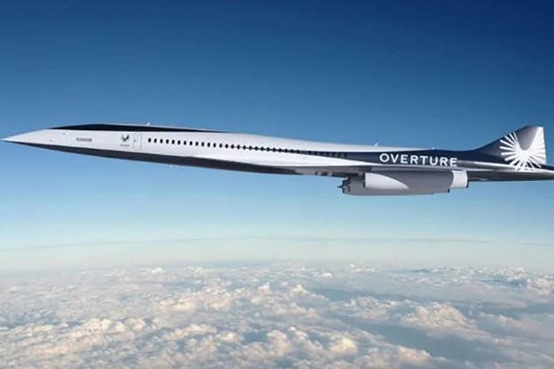 Boom Supersonic's Overture aircraft could travel at 1.7 times the speed of sound. 